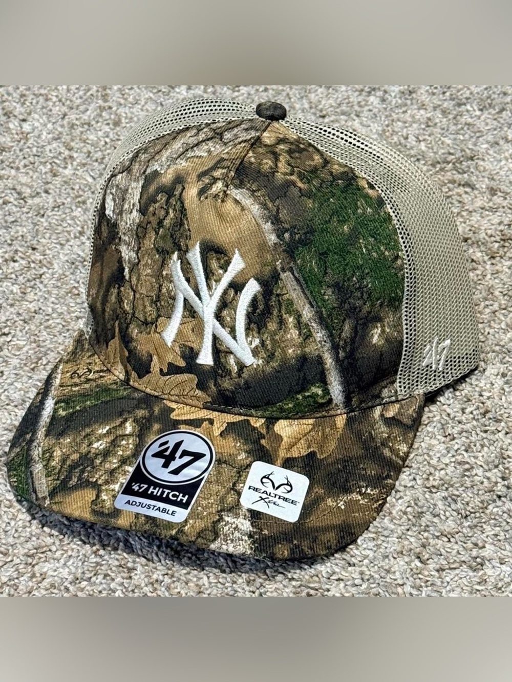 ’47 Brand MLB New York Yankees Real Tree Camo Hitch Trucker Hat